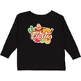 thumbnail image 3 of Inktastic Fiesta with Sombrero Taco Cactus Lime Red Pepper and Guitar in Background Boys or Girls Long Sleeve Toddler T-Shirt, 3 of 5