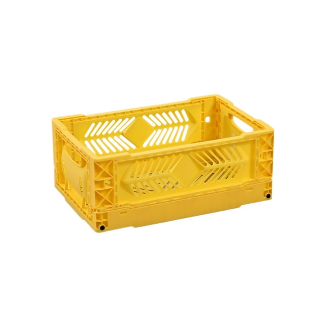 Bdday Organization and Storage Desktop Folding Storage Basket Kitchen Household Refrigerator Industrial Style Coffee Corner Sundry Organising Basket Stackable Small Size Clothes Basket