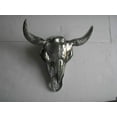 thumbnail image 2 of Large Metal Wall Mount Bull Head Sculpture Faux Skull Bison Head Sculpture Unique Figurine Bull Head Statue A Excellent Item for Home | Office | Restaurant Decorations by indaiaart12, 2 of 3