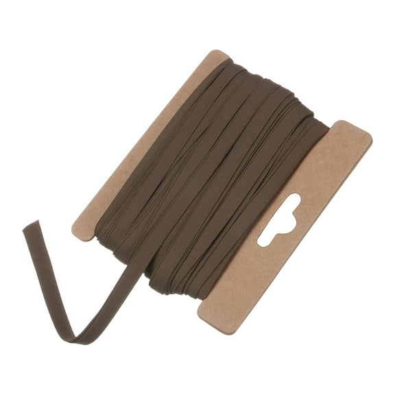 Uxcell Double Fold Bias Tape 1/4 Inch 12 Yards Cotton Bias Binding Tape Bulk for Sewing Brown