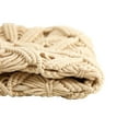 thumbnail image 6 of Nearly Natural 18" Square Beige Solid Print Macrame Decorative Pillow Cover, 6 of 6