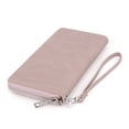 thumbnail image 7 of UTO Wallets for Women PU Leather Zip Around Clutch Purse Card Holder Large Capacity Ladies Phone Wristlet(Light Pink), 7 of 7