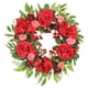 thumbnail image 1 of Guirnalda de rosas artificiales - Rosas rojas, tela de seda y fácil de colgar - Decoración primaveral para puerta de entrada/cuartos de casa, 1 of 4