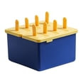 thumbnail image 2 of 8 Grid Ice Cream Mold with Lid Safe Reliable DIY Easy Thawing Ice Bar Mold for Kitchen Restaurant Yellow Blue, 2 of 12