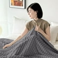 thumbnail image 6 of Fleece Throw Blanket for Couch, Cozy Soft Blankets for Women, Imitation Fleece Blanket Double Layer Thickened Solid Color Face Blanket Office Nap Blanket, 6 of 6