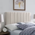 thumbnail image 2 of Modern Sleep Sabine Tufted Upholstered Headboard, Beige and Queen, 2 of 8