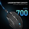 thumbnail image 2 of Wireless Mouse, 2.4G Rechargeable Wireless Ergonomic Optical Mouse with USB Receiver for MacBook ChromeBook Laptop, 6 Buttons, Black, 2 of 5