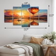 thumbnail image 4 of Designart "Yellow Hot Air Ballon expressionistic" Hot Air Balloon Metal Wall Art Set, 4 of 5