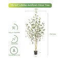 thumbnail image 7 of Nafresh 7ft Minimalist Faux Citrus Tree, 84" Realistic Artificial Citrus Tree with Lifelike Leaves and Trunks for Home Office Living Room Bedroom Porch Indoor & Outdoor Decor, 7 of 7
