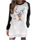 thumbnail image 1 of Suéter largo de manga larga con cuello redondo y estampado informal a la moda para mujer Fridja fksj1216, 1 of 6
