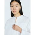 thumbnail image 4 of Scoop Women's and Women's Plus Cropped Oversized Button-Down Shirt, Sizes XS-4X, 4 of 5