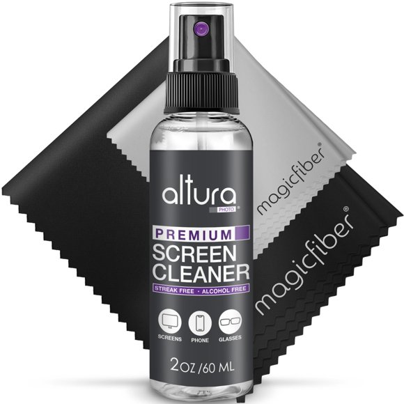 Kit limpiador de pantalla en aerosol y toallitas Altura Photo, 60 ml, 2 oz