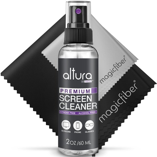 Kit limpiador de pantalla en aerosol y toallitas Altura Photo, 60 ml, 2 oz