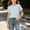 Blue, variant on LJEFF Girls Cotton Short Sleeve Crew Neck T-Shirt, Breathable Soft Stretch Basic Casual Tee for Kids Gray Size 3 T