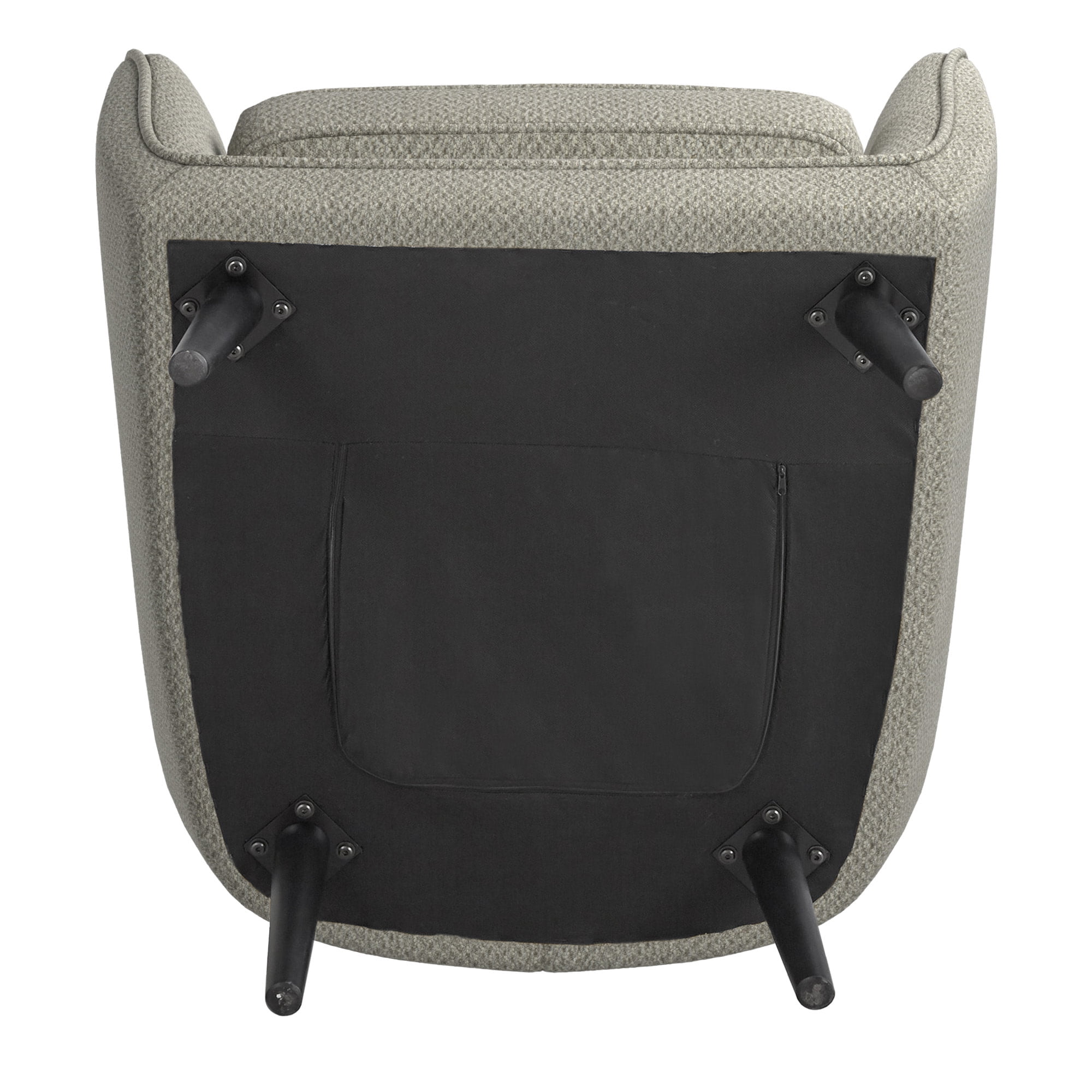 Weston Home Rhyl Mid-Century Modern Channel-Tufted Accent Chair, Grey