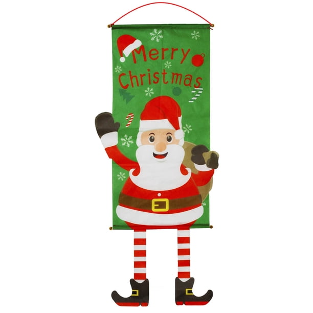 Feliz Navidad Porche Signo Puerta Guirnalda Decoraciones Navidad Año Nuevo Colgando Adornos de tela Wmkox8yii fhajkh3938