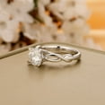 thumbnail image 2 of Alpha Jewel 14K White Gold Plated 2 Ct Round Cut Diamond Ring - Criss Cross Infinity Ring with Handmade Design - Perfect for Special Occasions - A Beautiful Symbol of Your Everlasting Commitment, 2 of 3