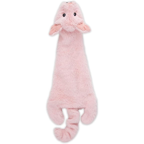 Best Pet Supplies 2-In-1 Stuffless Squeaky Dog Toys With Soft, Durable Fabric For Small, Medium, And Large Pets, No Stuffing For Indoor Play, Holds a Plastic Bottle - Pig, Medium