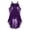 Purple, variant on Gothic Corset Dress for Women Plus Size Gown with Flounce Floral Brocade Tea Length Elegant Party Wear