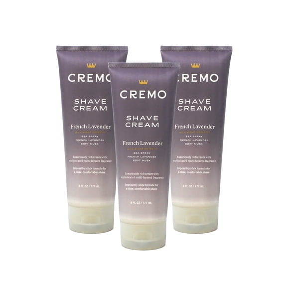 Cremo French Lavender Concentrated Shaving Cream 6 Fl. Oz. - Pack of 3