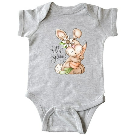 

Inktastic Hello Spring Bunny Rabbit Gift Baby Girl Bodysuit