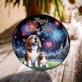 thumbnail image 3 of Happy New Year Beagle Family Cheer Winter Midnight Firework Stained Glass Suncatcher Beagles Dog Lover Gifts Idea Window Hanging Sign Decor - 02025, 3 of 5