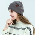 thumbnail image 4 of Beanie Hat Warm Unisex Solid Color Knit Cuffed Beanie Hat Watch Cap for Winter, 4 of 10