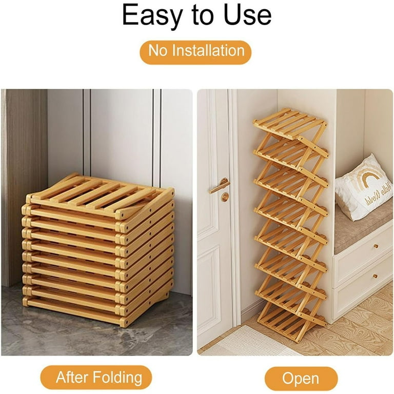 Buric 6 Tier Flexible Combination Shoe Rack, Shoe Organizer