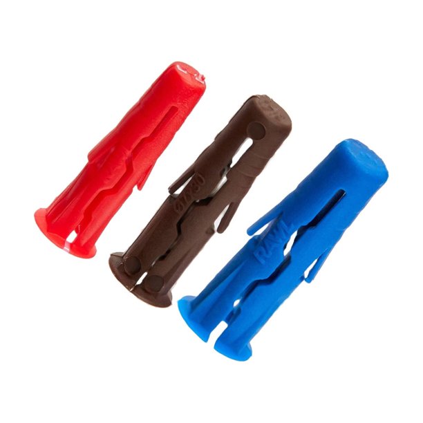 Rawlplug - Enchufe de Pared Universal - Pack de 272 (Rojo, Azul, Marrón)