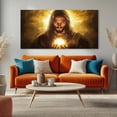 thumbnail image 6 of Framed Canvas Wall Art of Jesus Holding Divine Light, 48x24 Inch Religious Spiritual Decor for Home Office Church, 6 of 8