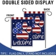 thumbnail image 4 of Welcome 4th of July Dog Cat Paw Print Patriotic Small Decorative Garden Flag, America USA Stars Stripes Dark Blue Yard Lawn Outside Decor, American Outdoor Home Decoration Double Sided 12 x 18, 4 of 6
