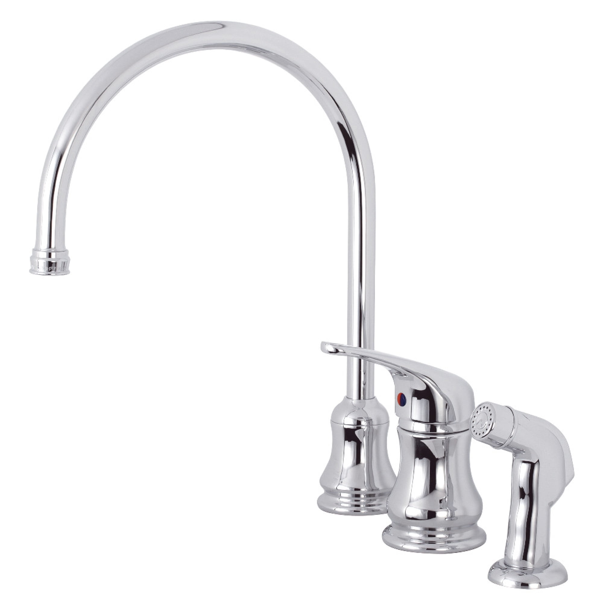 Kingston Brass KS821CSP SingleHandle Kitchen Faucet, Polished Chrome