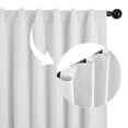 thumbnail image 6 of Deconovo Linen Textured 100% Blackout Drapes, Thermal Insulated Back Tab, 2 Panels, Cream, 52" x 84", 6 of 7