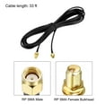 thumbnail image 2 of Uxcell 33 '' RG174 RP-SMA Male to RP-SMA Female Antenna Extension Cable  Longer Length Metal Black 2pcs, 2 of 6