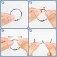 thumbnail image 4 of 50 Pcs Book Rings with 1 Pack Metal Single Hole Punch, 1 Inch Loose Leaf Binder Rings, Nickel Plated Steel Binder Ring for School Office Index Cards Documents Crafts Key, 4 of 7