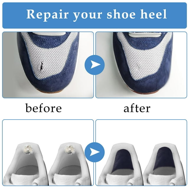Decodeary Ensemble de 2 Chaussures 12a Confort Talon Autocollant Patch Couvrant les Pièces Abîmées 1 Ensemble