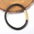 thumbnail image 3 of Hermah 4/6mm Man-made Leather Bracelet for Men 7-10inch, 3 of 5