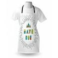 thumbnail image 3 of Quote Apron Have Fun Motivational Inspirational Words with Geometric Details Print, Unisex Kitchen Bib Apron with Adjustable Neck for Cooking Baking Gardening, Pink Green Blue and Black, by Ambesonne, 3 of 3