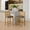 Gray, variant on MIKIBAMA Counter Height Bar Stools Set of 2, Rattan Back, Linen Seat
