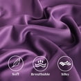 thumbnail image 2 of Satin Super Soft Toddler Pillowcases with Hidden Zipper Closure, Luxury and Silky Travel Pillow Covers, 13" x 18", Purple, 2 Pack, 2 of 6