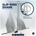 thumbnail image 5 of Five Oceans Boat Anchor - Fluke Anchor, 5 Lb, Galvanized Steel Slip Ring Boat Anchor, Boat Anchors, Small Boat Anchor for Kayak, Dinghies Personal Watercraft Paddleboards Canoes Small Boats - FO4555, 5 of 9