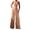 Orange, variant on Women's Jumpsuit Romper Strapless Design Waist Defining Wide Leg Summer Party Casual Wear One Piece Outfit for Women