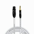 thumbnail image 1 of Coluber Cable - 3-Pin XLR Female to 1/4 TS Male 3-Pin Microphone Connector, 1 of 7