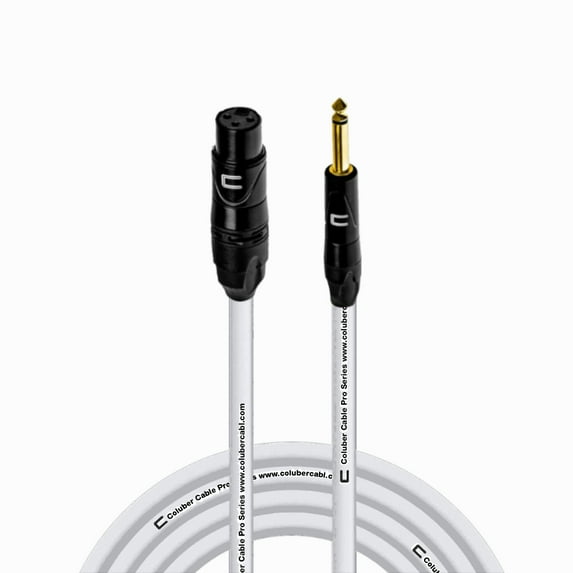 Coluber Cable - 3-Pin XLR Female to 1/4 TS Male 3-Pin Microphone Connector