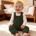 thumbnail image 3 of VIPOIN Baby Knit Suspender Overalls Pants, Button Strap Trousers, Soft Knit Bottoms for 3-36 Months, 3 of 7