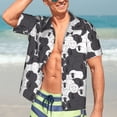 thumbnail image 5 of Lsque Black And White Sheeps pattern Hawaiian Shirt for Men, Unisex Summer Beach Casual Short Sleeve Button Down Shirts-XX-Large, 5 of 9