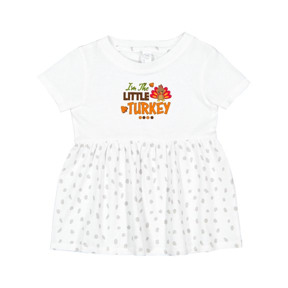 Inktastic Thanksgiving Im the Little Turkey Girls Baby Dress