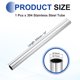 thumbnail image 2 of Tubo de Acero Inoxidable Uxcell 304, 17mm OD 19mm ID 254mm Longitud Tubo Recto Metálico Sin Costura 1mm Grosor Soldable para Proyectos Industriales de Bricolaje (0.67"ODx0.75"IDx10"L), 2 of 7