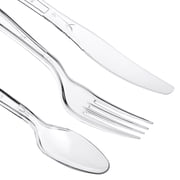 180 Pack Clear Plastic Silverware, Disposable Cutlery Utensils with Spoons, Forks and Knives, Heavy Duty Flatware Set for Parties & Events