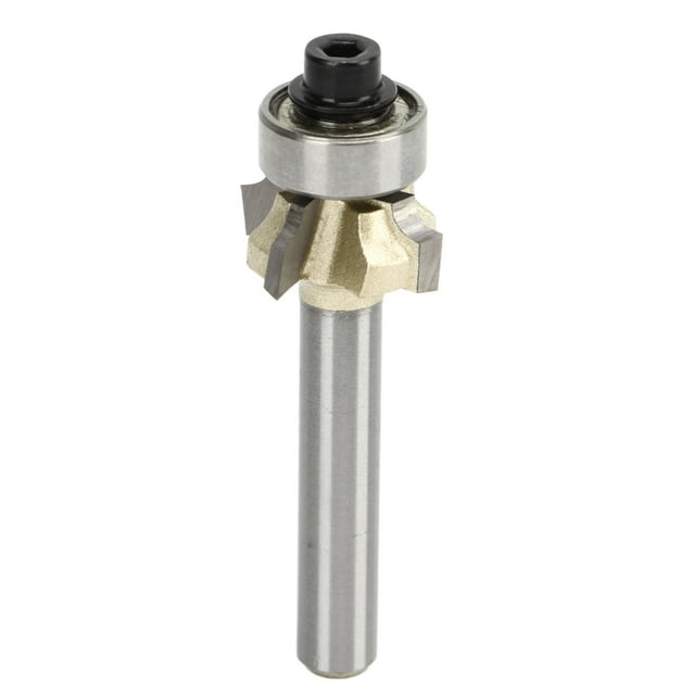 Broca de fresado redondeada de 1/4 de vástago R2.5, 4 flautas, aleación de acero de tungsteno, para perfilar bordes de carpintería